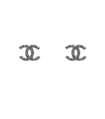 CHANEL Cubic CC Silver Earrings 65016 158737970 [P]