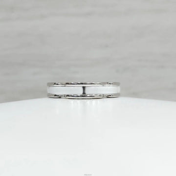 CHANEL 18k Ultra 18K White Gold White Ceramic Ring 49 J3091 158738063 [P]