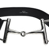 Gucci Horsebit Navy Leather Silver Belt 27563 158738152 [P]