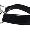 Gucci Horsebit Navy Leather Silver Belt 27563 158738152 [P]