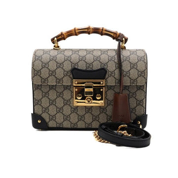 Gucci Supreme Bamboo Small Top Handle Tote Bag and Shoulder Bag Crossbody 603221 158757563 [P]