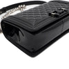 CHANEL ボーイシャネル ブラック エナメル ミディアム フラップ シルバー チェーン ショルダーバッグ クロスバッグ A67086 158757566 [P]