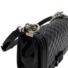 CHANEL ボーイシャネル ブラック エナメル ミディアム フラップ シルバー チェーン ショルダーバッグ クロスバッグ A67086 158757566 [P]
