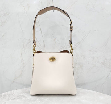 COACH 新商品 ウィロー レザー バケットバッグ クリーム 153617362 [P]