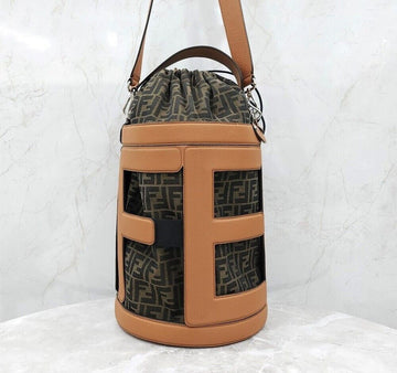 Fendi Fabric Leather Bucket Crossbody Bag 7VA589 151527270 [P]