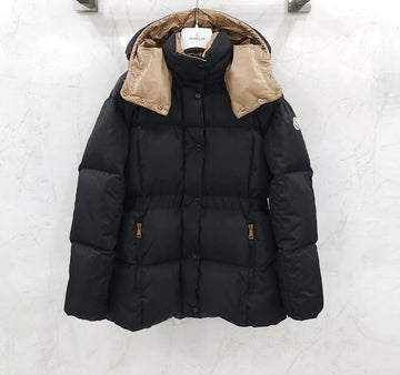 MONCLER Schwarze AGNEUX gesteppte Kapuzen-Daunenjacke 152927206 [P]