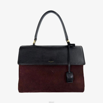 SAINT LAURENT トップハンドルトートバッグ スエード バーガンディ SAB110909 151517061 [P]