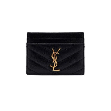 SAINT LAURENT Goldene Monogramm-Kartenhalter Geldbörse 423291 158813673 [P]