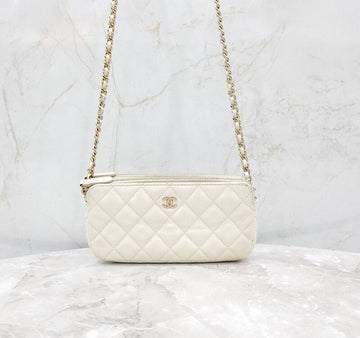 CHANEL ミニダブルジッパーチェーンクロスバッグ 155024334 [P]