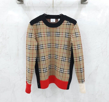 BURBERRY ウールジャカードニットベージュ8037691 152972968 [P]
