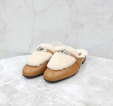 Hermes Kelly Shearling Mule H252147Z 154504295 [P]