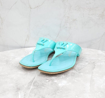 LOUIS VUITTON Logo Sandalen Slipper Mint 153900061 [P]