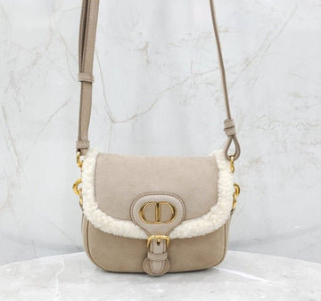 DIOR Beige Shearling Barbie Small Shoulder Bag M9317UMMN 153095147 [P]