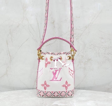 Louis Vuitton Monogram Nano Noé Bucket Bag Pink M82386 147746023 [P]