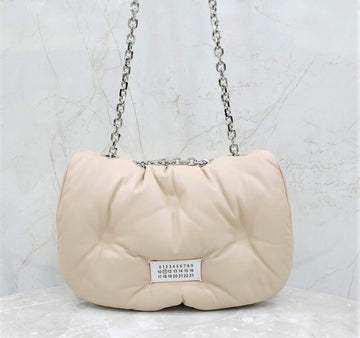 MAISON MARGIELA Glam Slam Leder Silberne Kette Medium Schultertasche S56WG0169 148971740 [P]