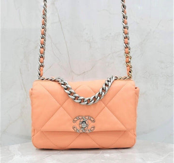 CHANEL New 19 Pink Flap Bag Medium AS1160 148971748 [P]