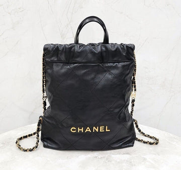 CHANEL Backpack Black Calfskin Small New Chip AS3313 137832625 [P]