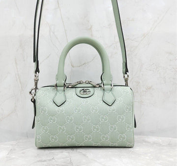 GUCCI Ophidia GG Mini Top Handle Bag - Helles Grün Denim 772053 148508096 [P]
