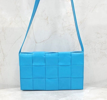 Bottega Veneta Blue Intrecciato Cassette Crossbody Bag 578004 149404358 [P]