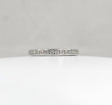 TIFFANY & CO ダイヤプラチナソリストハーフエタニティリング5.5号 152349775 [P]