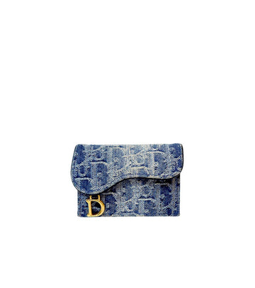 Dior Denim Saddle Bloom Wallet 64756 158844154 [P]