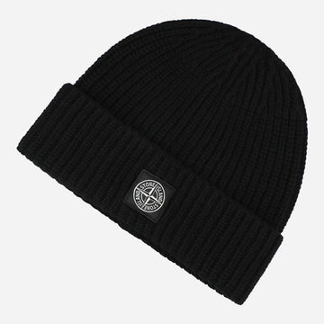 STONE ISLAND ワッペンパッチビーニーブラック N100012 S00B4 V0029 158845193 [P]