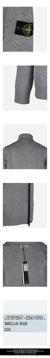 STONE ISLAND フルジップニットカーディガン グレー 5100047 S00A3 V0M60 158845216 [P]