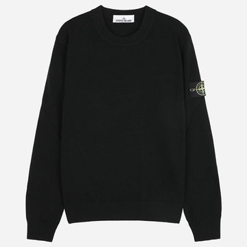 Stone Island Light Wool Crewneck Knit Black 149935067 [P]