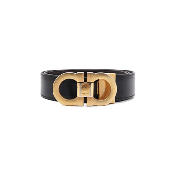 SALVATORE FERRAGAMO ダブルガンチーニロゴリバーシブル両面男性ベルト aa66453 158848014 [P]