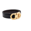 SALVATORE FERRAGAMO ダブルガンチーニロゴリバーシブル両面男性ベルト aa66453 158848014 [P]