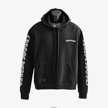 CHROME HEARTS Scroll-Logo Hoodie Schwarz CI23QVRF 158853912 [P]
