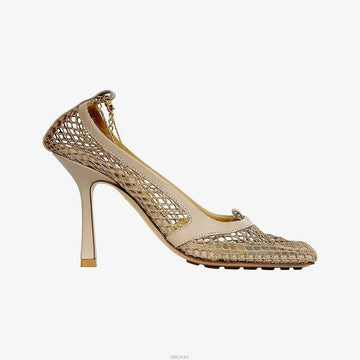 Bottega Veneta Chain Mesh Stretch Heel 36 Beige 0EIO0LK8 158854655 [P]