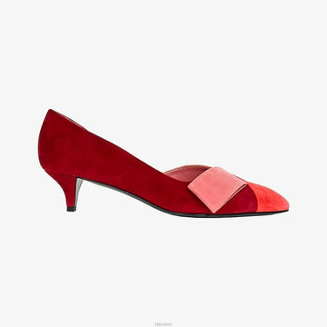 HERMES Wildleder-Pumps mit Absatz 36.5 Burgunder U6HYK6F1 158855345 [P]