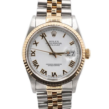 Rolex 18K Gold Combination White Roman Datejust 36MM Men's Watch 16233 153399240 [P]