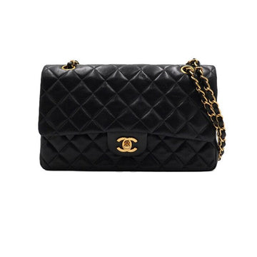 CHANEL Classic Medium Flap Shoulder Bag A01112 Black Lambskin with Gold Chain 158855364 [P]