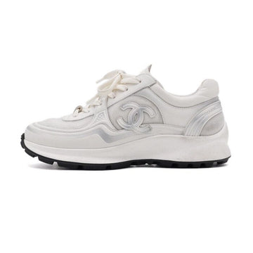 CHANEL Women's Sneakers White Calfskin Mesh G47012 26 Season 158862544 [P]