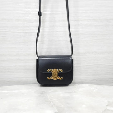 Celine Mini Clutch Crossbody Triomphe Black 10I513DPV 157349235 [P]