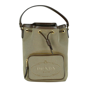 Prada Jacquard Embroidered Logo Fabric Bucket Crossbody Bag 1BH038 14936 158871042 [P]