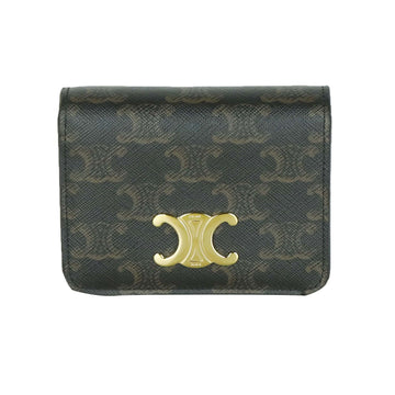 Celine Triomphe Canvas Compact Wallet 10K622 14951 158871227 [P]