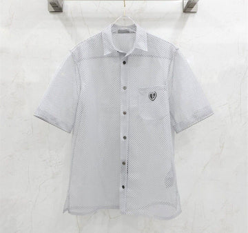 Dior Mesh Heart Logo Short Sleeve Shirt 152925261 [P]