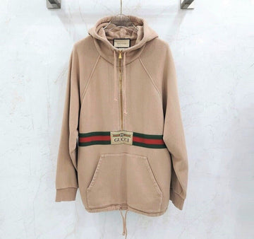 GUCCI Vintage Logo Web Drei-Streifen Anorak Hoodie 142338970 [P]