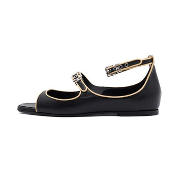 HERMES Kristin Sandalen mit H-Logo in Schwarz 251155Z 158875405 [P]