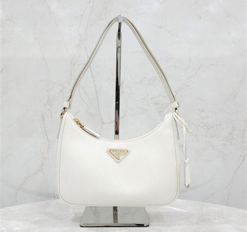 PRADA 三角ロゴ サフィアーノレザー ミニ ホーボーバッグ 1BC204 147639639 [P]