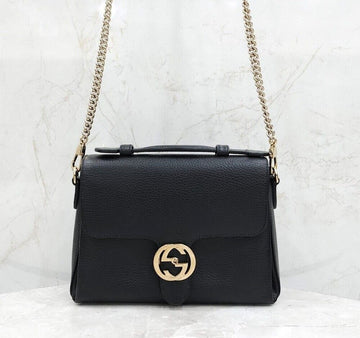 GUCCI Interlocking Top Handle Leder Ketten Schultertasche 510302 146520831 [P]