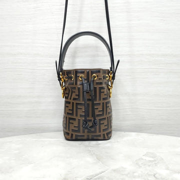 Fendi Montrez Mini Bucket Bag Brown 8BS010 157349231 [P]