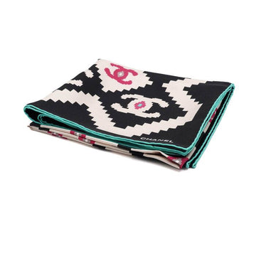 CHANEL 100% Silk Colorful Double CC Pattern 90x90 Women's Scarf aa64929 157334575 [P]