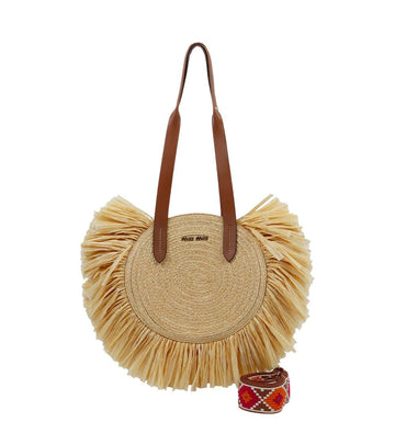 Miu Miu Straw Raffia Shoulder Bag 65817 158884340 [P]