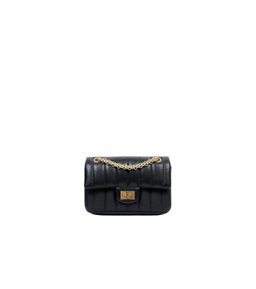 CHANEL Black 2.55 Double Chain Shoulder Bag 65906 158884381 [P]