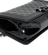 CHANEL ブラックミディアムパテントボーイバッグ64687 158884441 [P]