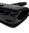 CHANEL ブラックミディアムパテントボーイバッグ64687 158884441 [P]